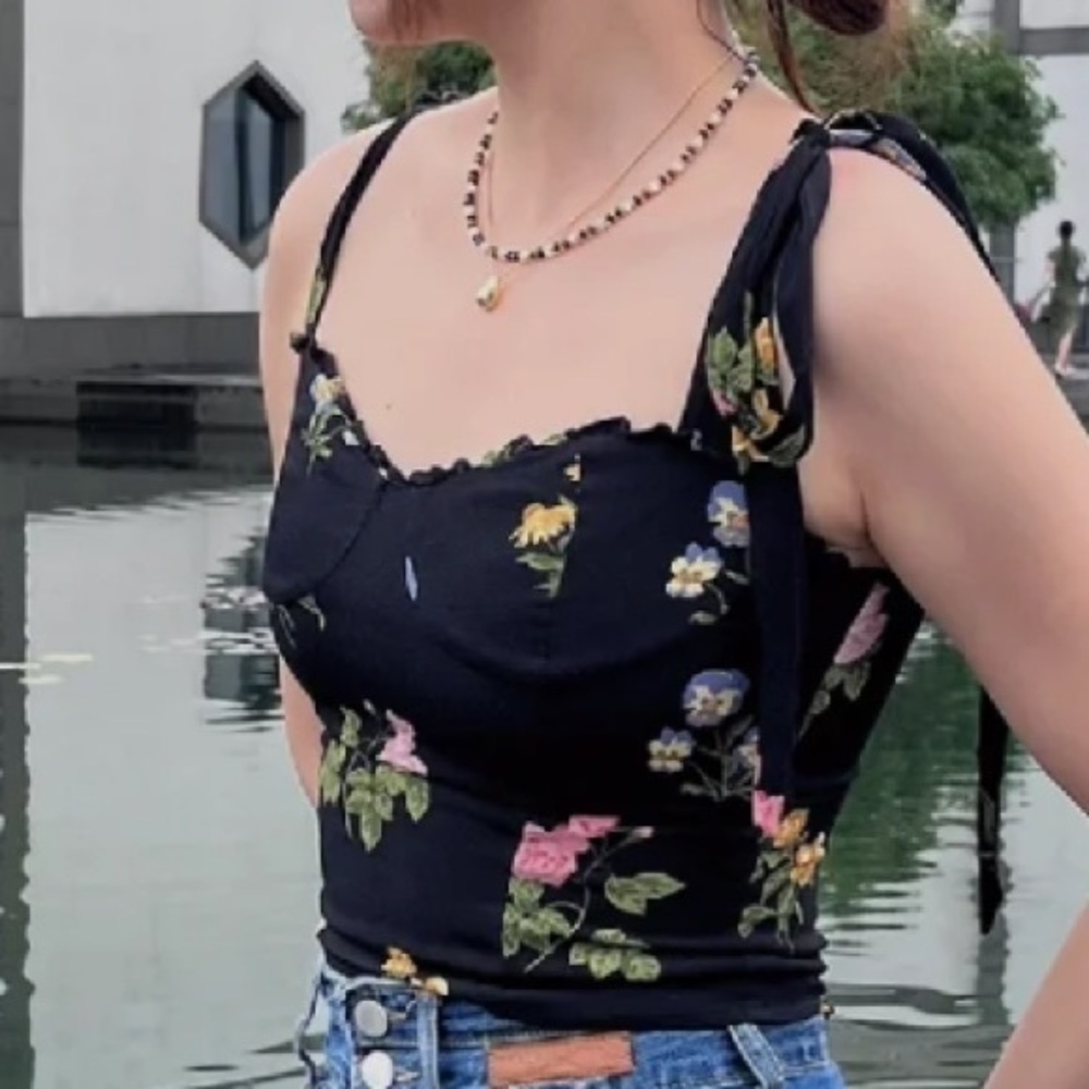 Reformation Blanca Top Night Bloom